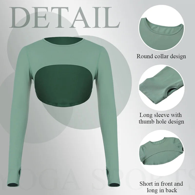 Seamless Activewear Long Sleeves Clothing Gym Yoga Workout Sets 3 Pcs Fitness Gym Suits Wear Fabletics Leggings Sportswear