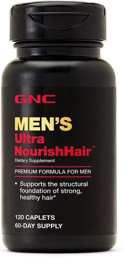 Men'S Ultra Nourish Hair Supplement, Strong Healthy Hair, 120 Caplets