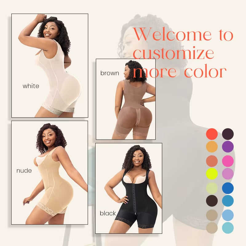 Custom Logo Colombianas Faja Tummy Control Bodysuit Stage 2 Fajas Full Butt Lifter Girdle Body Shapewear