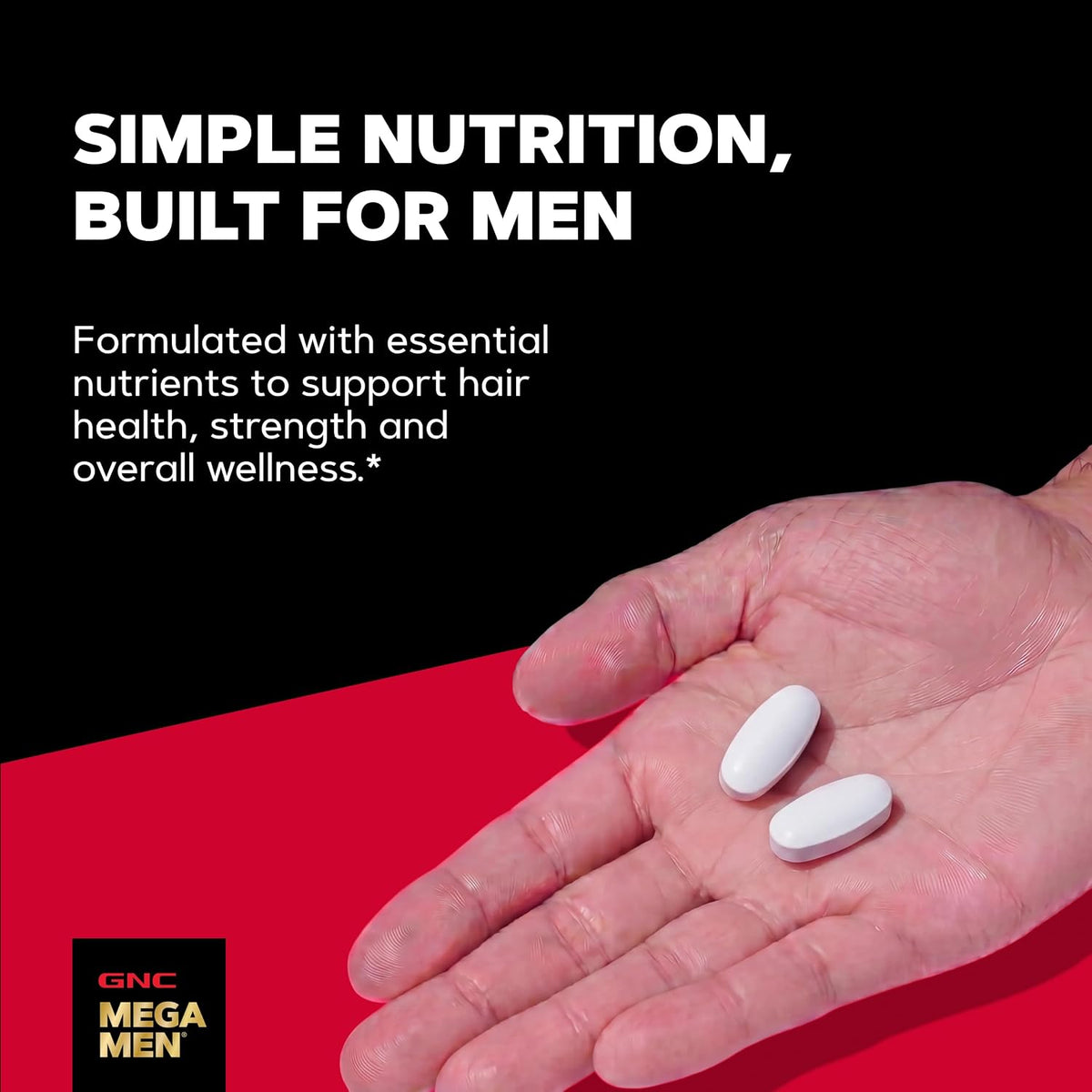 Men'S Ultra Nourish Hair Supplement, Strong Healthy Hair, 120 Caplets
