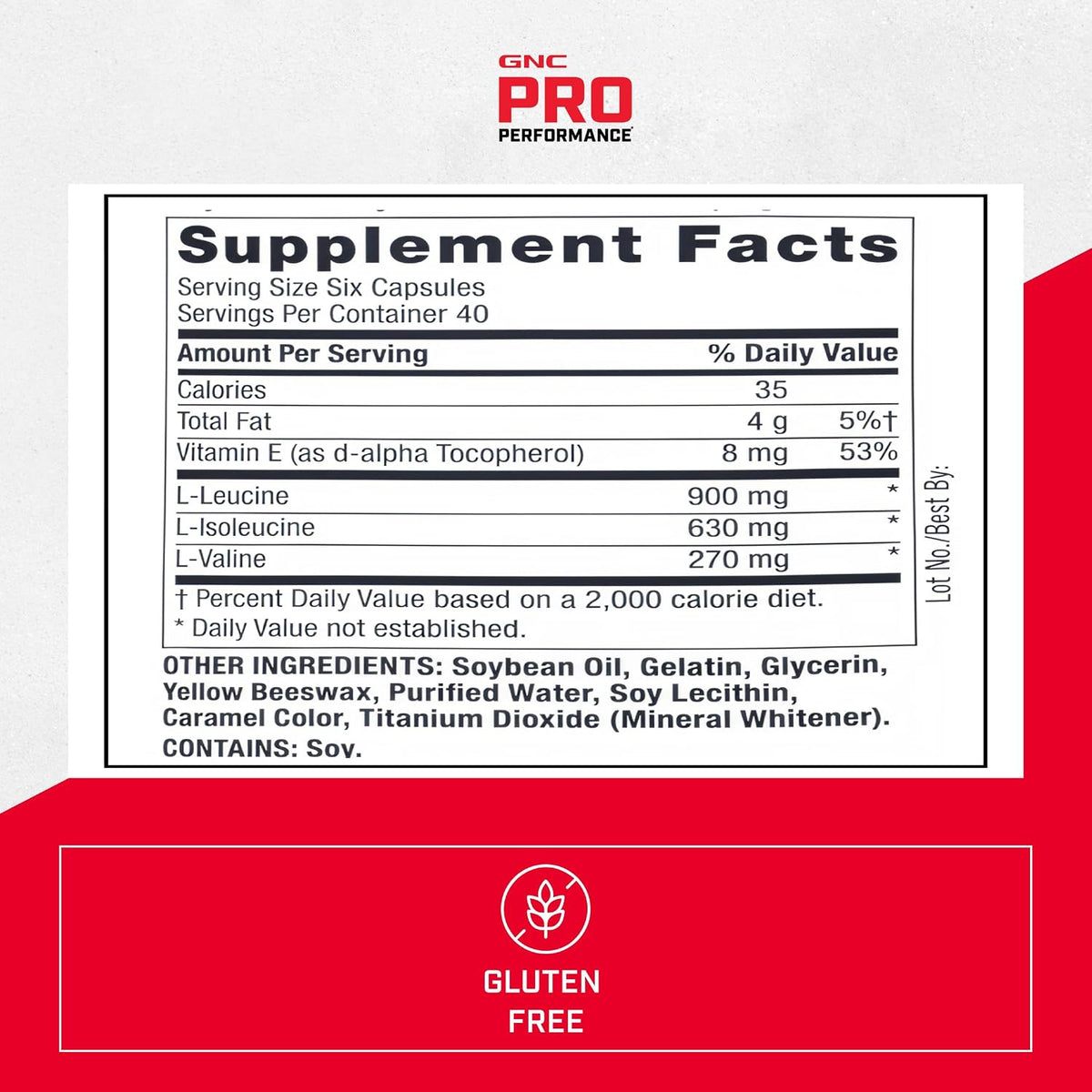 Pro Performance BCAA 1.8G, 240 Softgels, 40 Servings