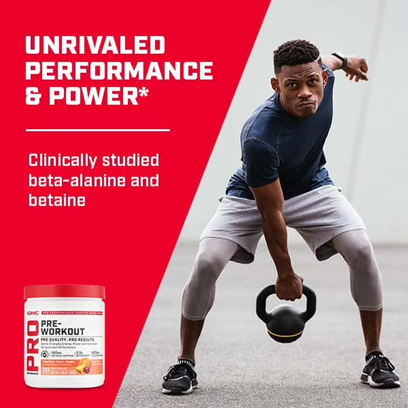 Pro Performance Pre Workout Powder, for Energy, Hydration, Focus, Sugar Free, Gluten Free, Blue Raspberry, 30 Servings