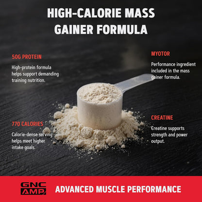 AMP Mass XXX with Myotor, Strawberry, 96.1 Oz, 13 Servings