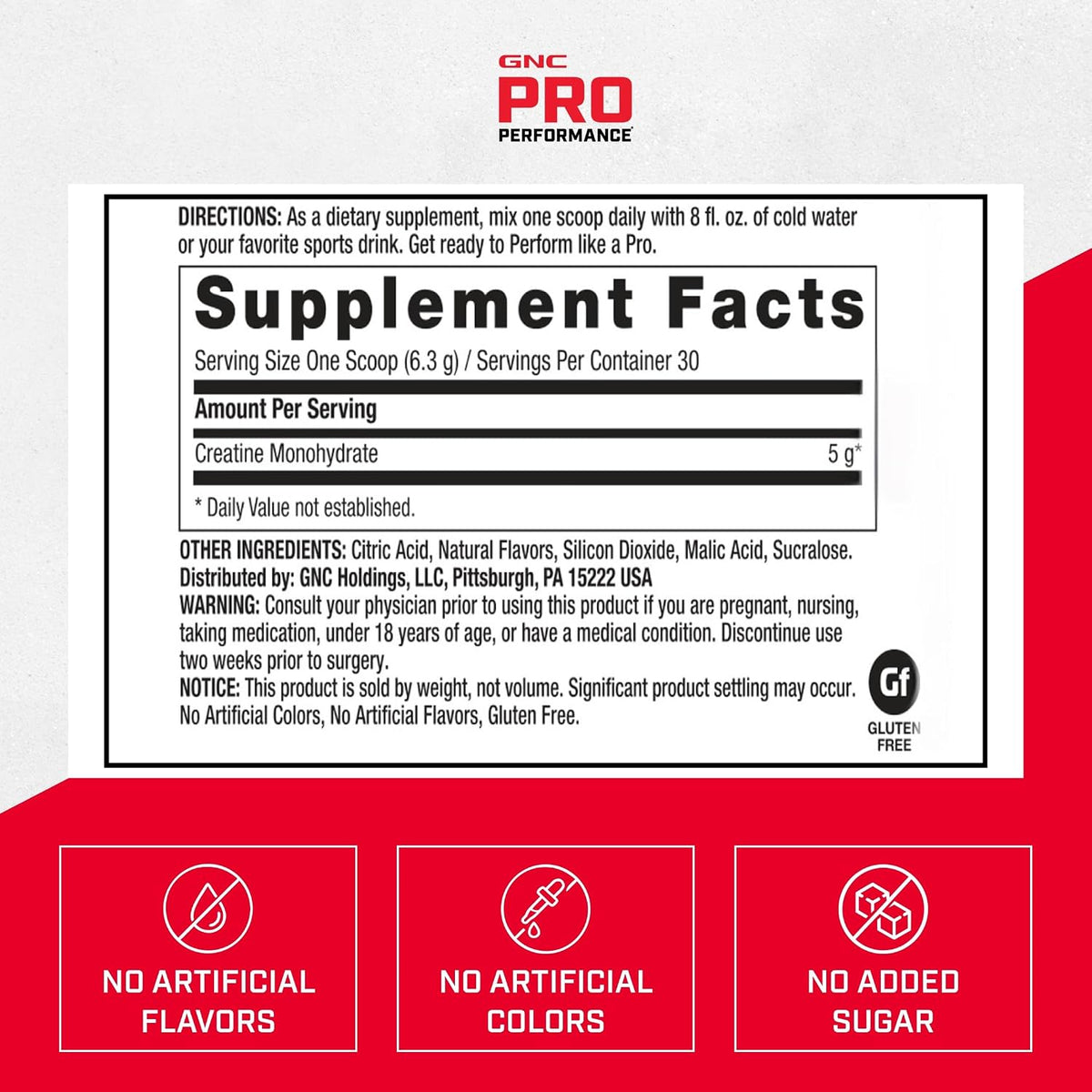 Pro Performance Micronized Creatine, Tropical Punch, 30 Servings