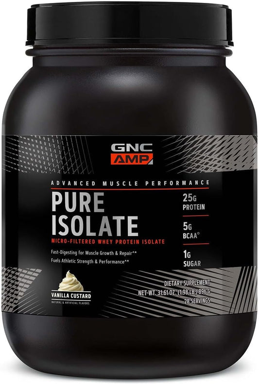 AMP Pure Isolate Whey Protein - Vanilla Custard (28 Servings)