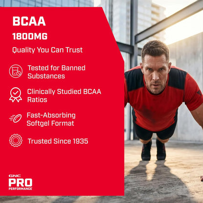 Pro Performance BCAA 1.8G, 240 Softgels, 40 Servings