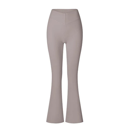 Women's High Waist Cross Flared Yoga Pants Mid Waist Sportswear
