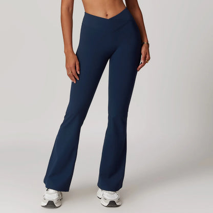 Women Sportswear Sports Bra Long Sleeve Tops Flare Leggings 3pcs Training Suit Workout