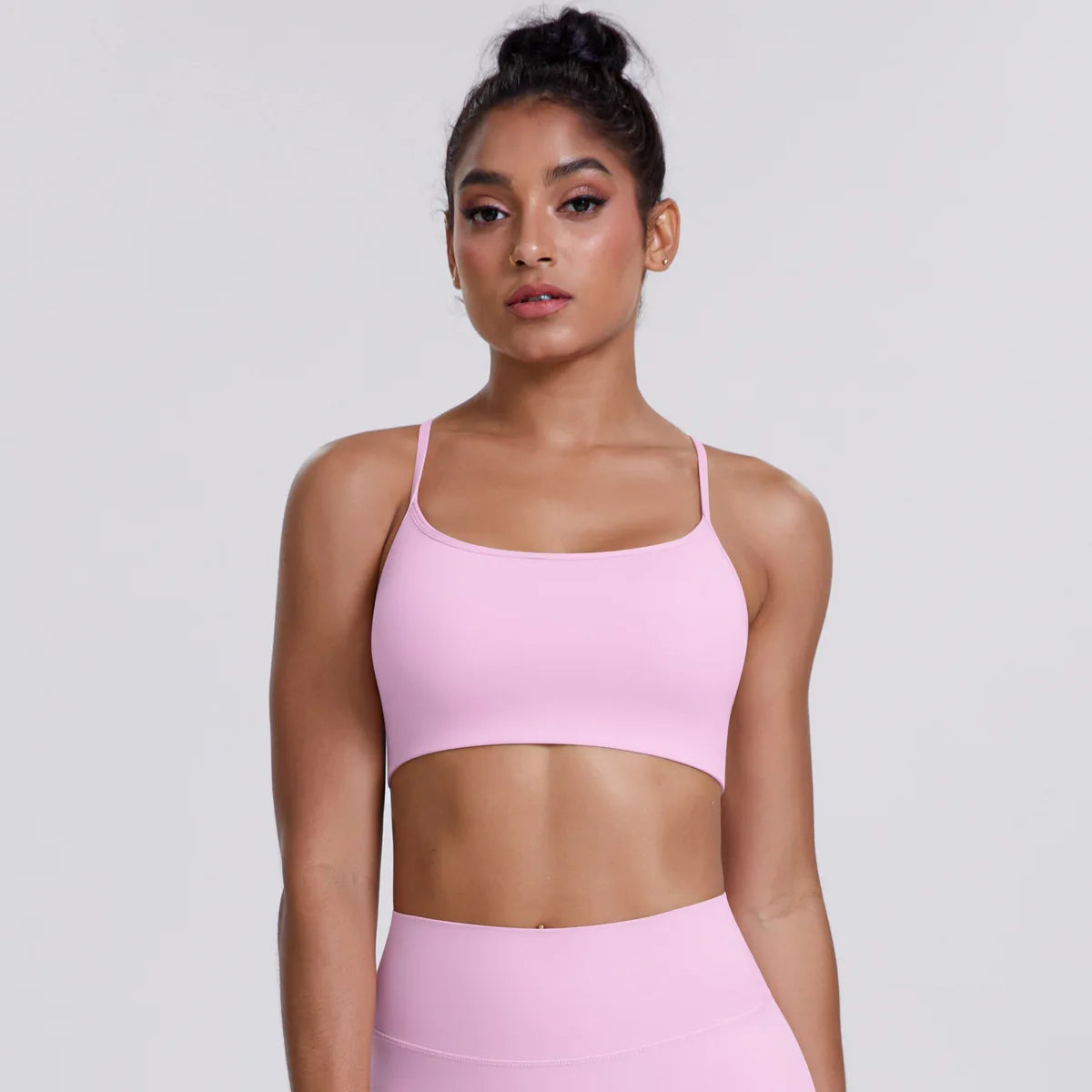 Women Seamless High Support Backless Sports Bra Breathable Yoga Tank Top