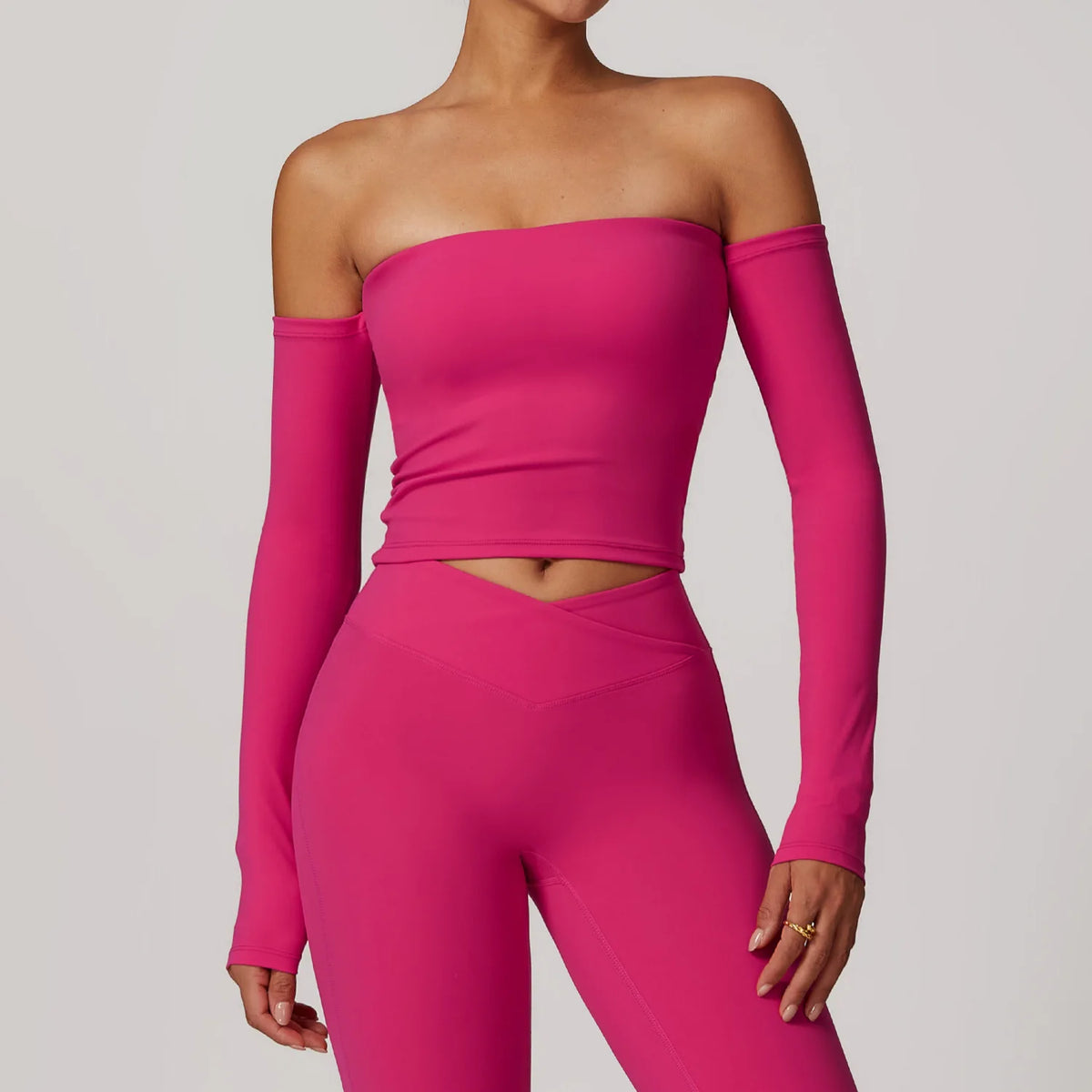 Women Sportswear Sports Bra Long Sleeve Tops Flare Leggings 3pcs Training Suit Workout