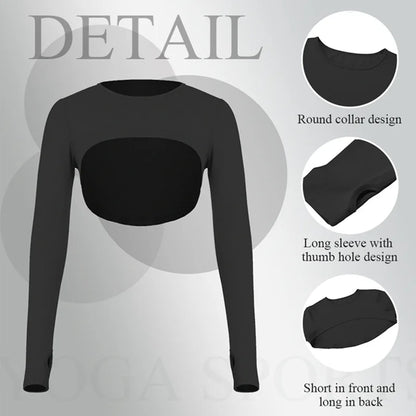 Seamless Activewear Long Sleeves Clothing Gym Yoga Workout Sets 3 Pcs Fitness Gym Suits Wear Fabletics Leggings Sportswear