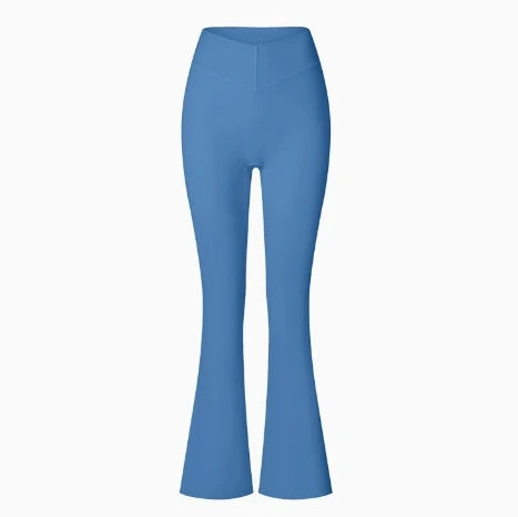 Women's High Waist Cross Flared Yoga Pants Mid Waist Sportswear