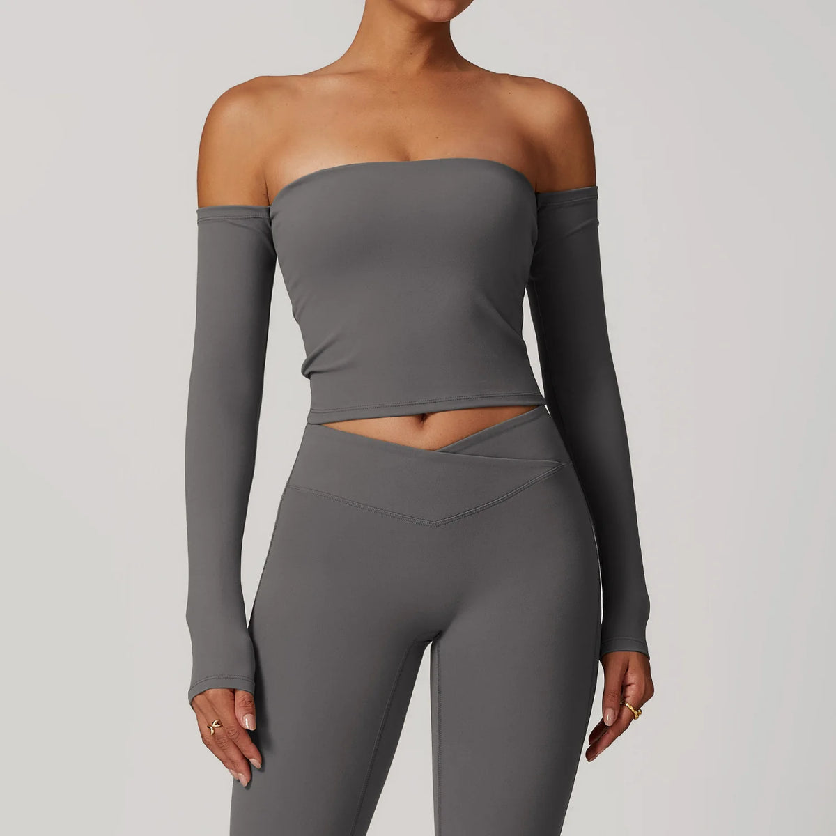 Women Sportswear Sports Bra Long Sleeve Tops Flare Leggings 3pcs Training Suit Workout