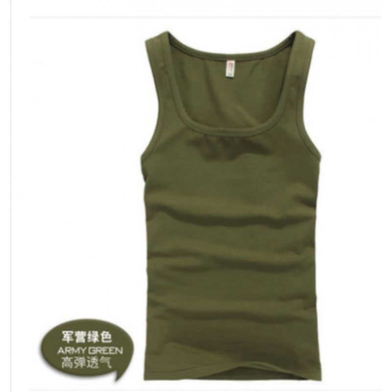 Men's Square Collar Cotton Vest Men's Summer Fitness Tight-fit Sports Base Square Collar Vest Men's Slim-fit Vest Wholesale