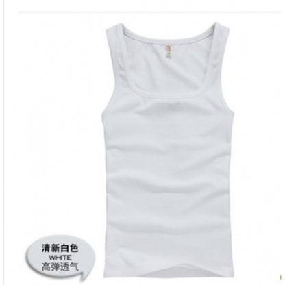 Men's Square Collar Cotton Vest Men's Summer Fitness Tight-fit Sports Base Square Collar Vest Men's Slim-fit Vest Wholesale