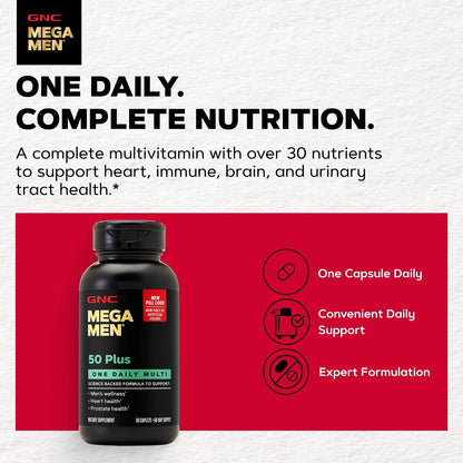 Mega Men 50 plus One Daily Multi, 60 Count, 60 Servings