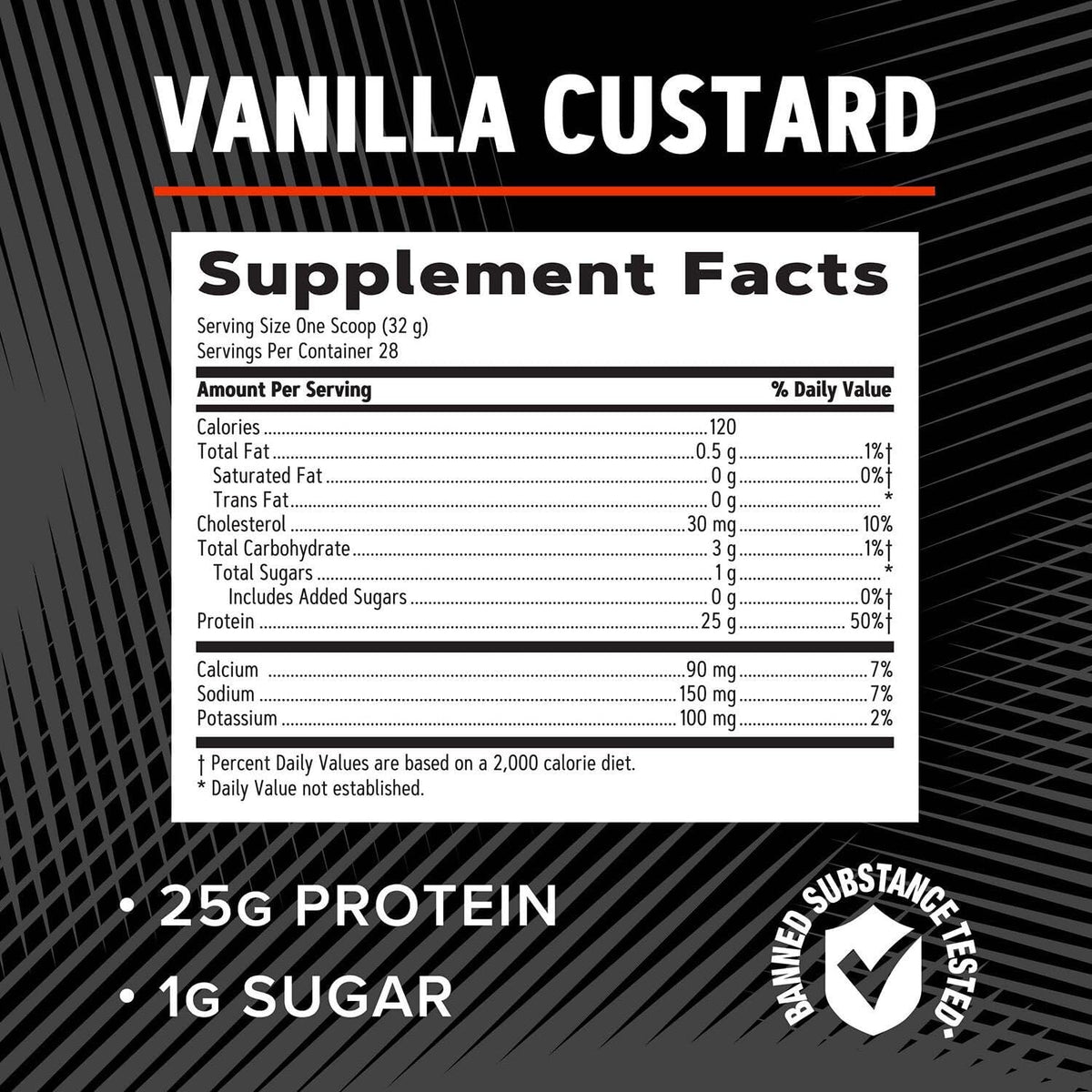 AMP Pure Isolate Whey Protein - Vanilla Custard (28 Servings)