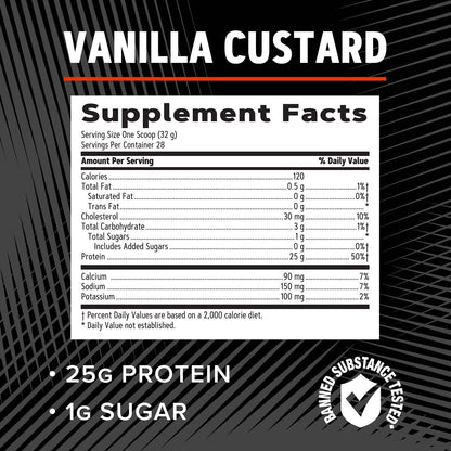 AMP Pure Isolate Whey Protein - Vanilla Custard (28 Servings)